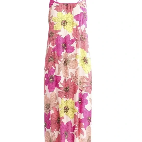 Floral Maxi Dress in Pink and Yellow - Picture 5 of 7